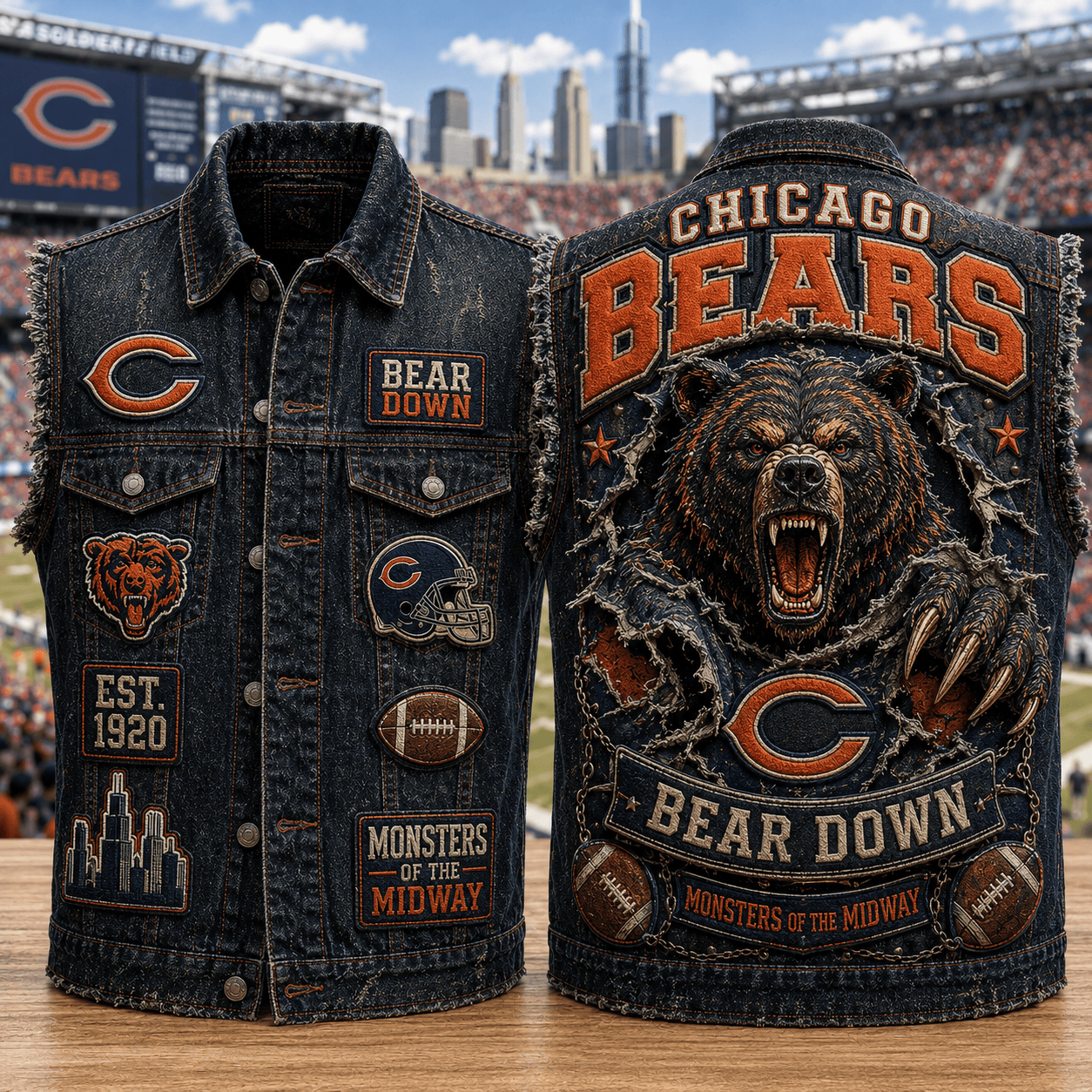 CCB PREMIUM DENIM VEST LNTH