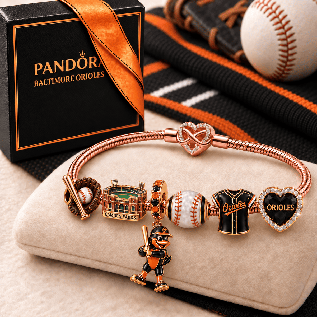 BTMO Rose Gold Charm Bracelet Set TMH