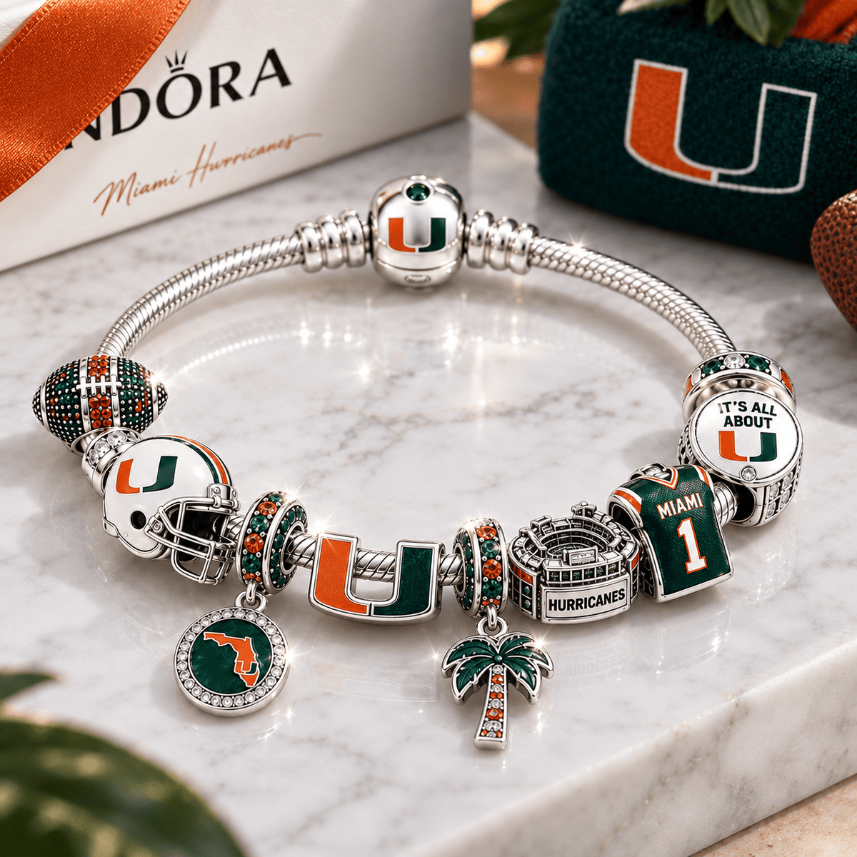 MHC Silver Charm Bracelet Set BMD